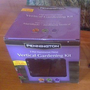 Pennington 3 Pot Hammered Metal Vertical Gardening Kit